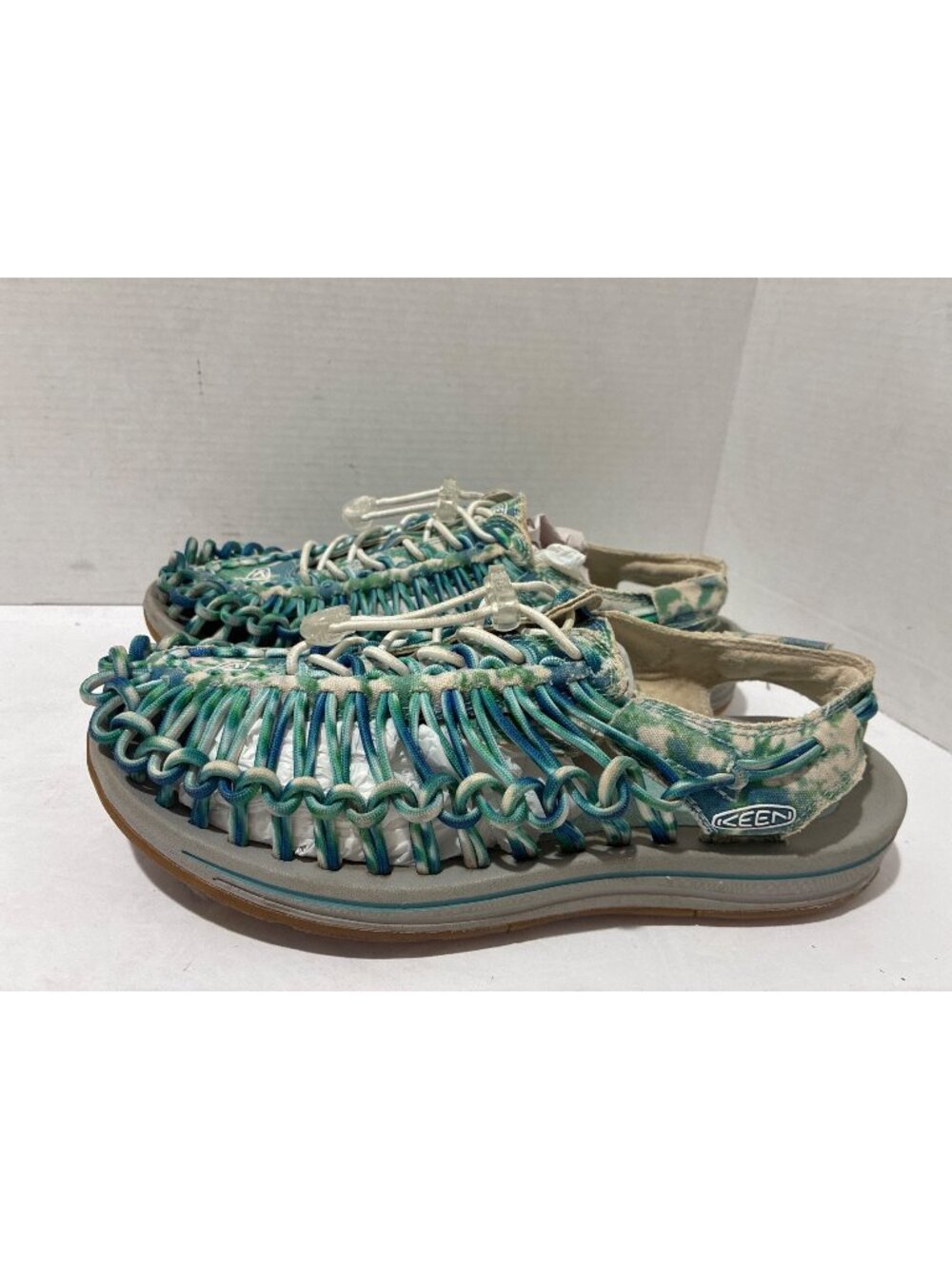 KEEN UNEEK Sandals Women’s Size 9 Original Tie Dye green Cord Open Air Sneaker